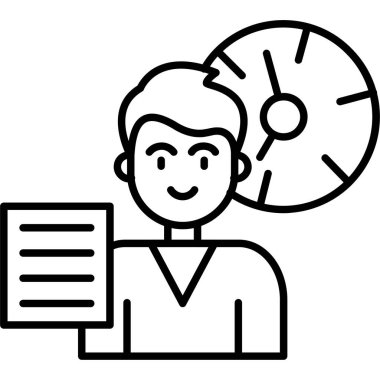 yönetici yönetici simgesi taslak biçimi