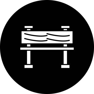 Sandalyeli tablonun vektör simgesi