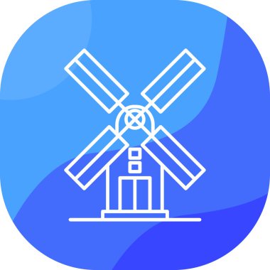Yel değirmeni Web simgesi basit illüstrasyon