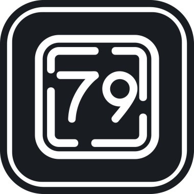 777 simgesi, vektör illüstrasyonu