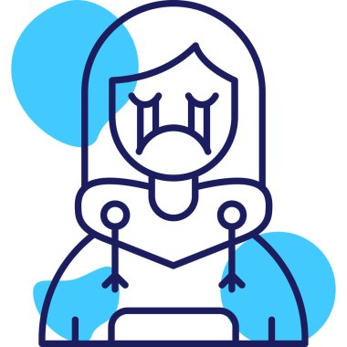 Aşk ve romantizm kategorisinde kalp ikonu olan kadın yüzü