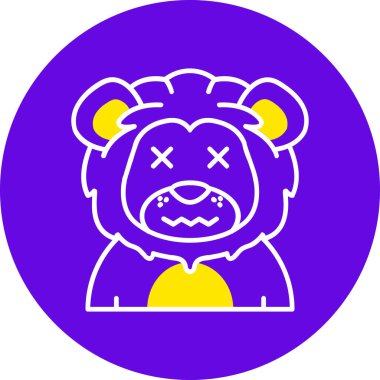 Maske takan kızgın bir ayı.