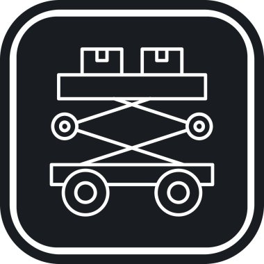 Bir kamyon simgesinin vektör çizimi