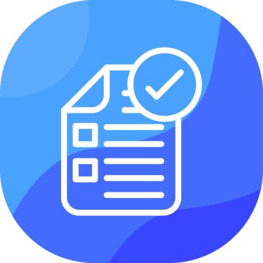 Kontrol listesi. Web simgesi basit illüstrasyon