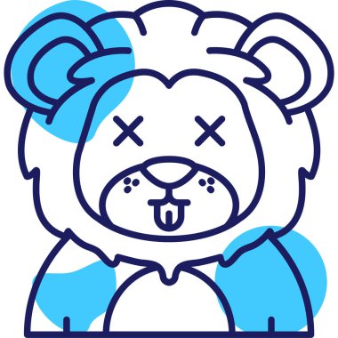 Ayı emojisi simgesi simgesi - özet biçimi