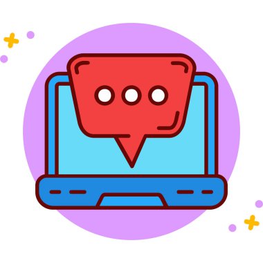 sohbet web simgesi basit vektörü