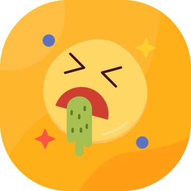 Moda Biçimli Emoji Simgesi İzole Arkaplan