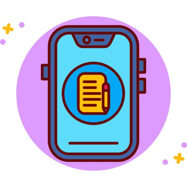 Cep telefonu simgesi, vektör illüstrasyonu