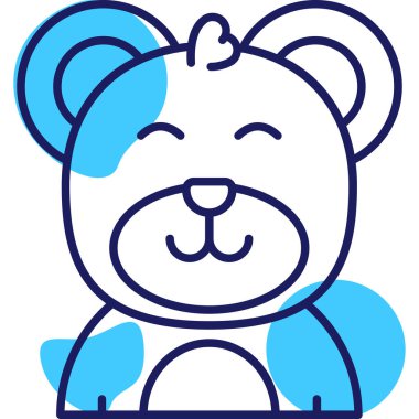 Ayı simgesi vektör illüstrasyonu