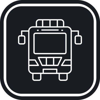 bus simgesi vektör illüstrasyonu