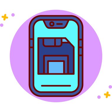 Telefon vektör çizim tasarımlı akıllı telefon