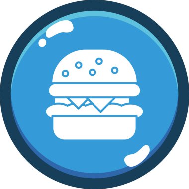 Hamburger fast food simgesi.