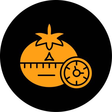 Cadılar bayramı balkabağı ikonu, basit illüstrasyon