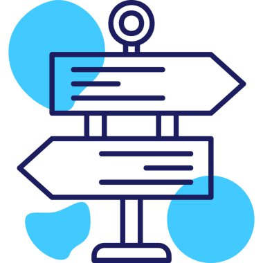 Yön. Web simgesi basit illüstrasyon