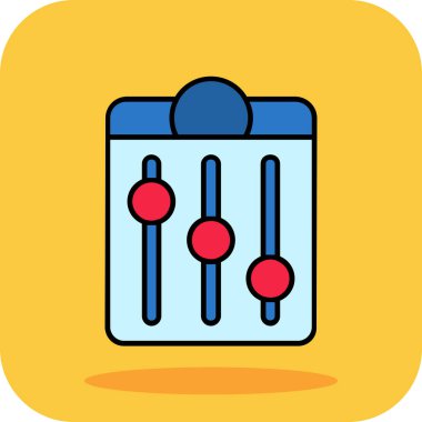 Bir test simgesinin vektör illüstrasyonu