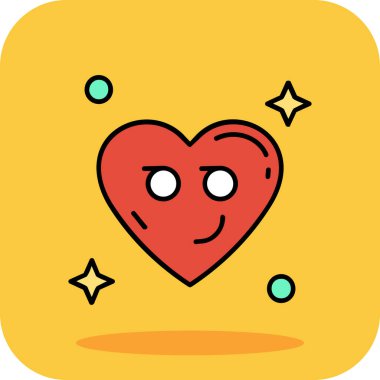 Mutlu yüzlü bir kalp.