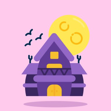 Cadılar Bayramınız Kutlu Olsun. Düz tasarım.