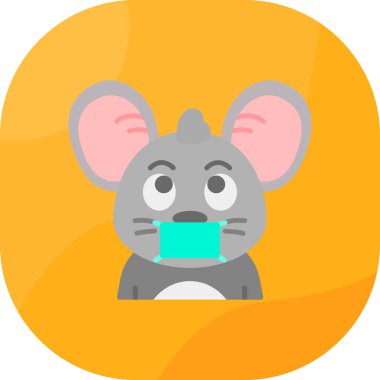 bir farenin düz simge tasarımı