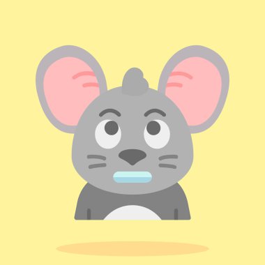 Şirin fare çizgi film karakteri. vektör illüstrasyonu