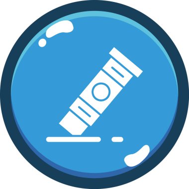 Çemberin mavi ve beyaz yuvarlak bir simgesinin vektör çizimi