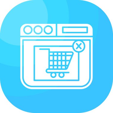 Çevrimiçi depolama simgesi vektör illüstrasyonu 