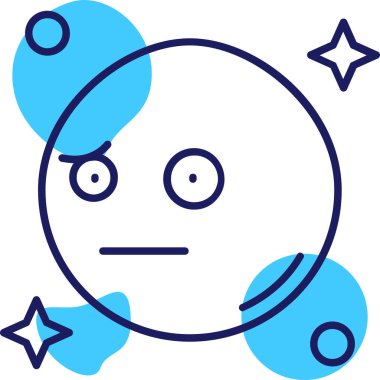 Uzaylı. Web simgesi basit illüstrasyon