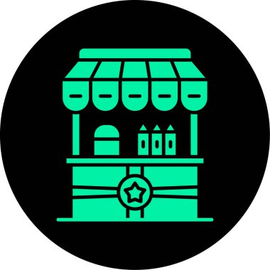 dükkan simgesi vektör illüstrasyonu