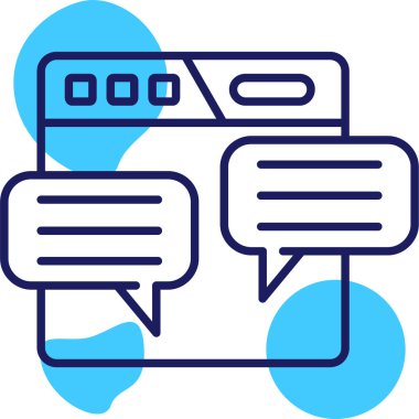 Sohbet simgesi, vektör illüstrasyonu basit tasarım