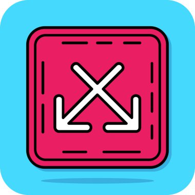 Pembe arkaplanda izole edilmiş konum imleci simgesi içeren ana hatlı harita. vektör.