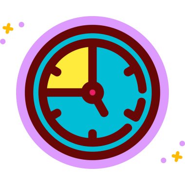 Saat simgesinin vektör illüstrasyonu