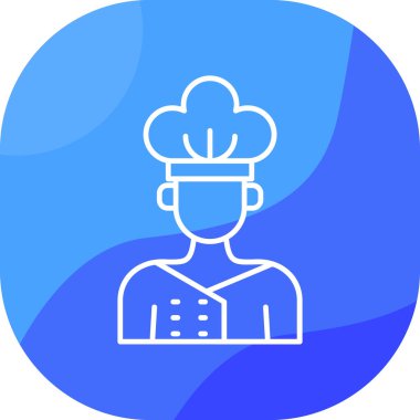 Şef aşçı ikonu ana hatlarıyla