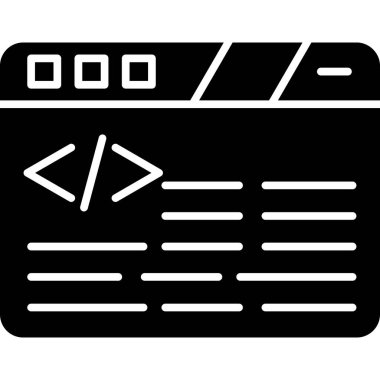 ana hat biçiminde kodlama programlama simgesi