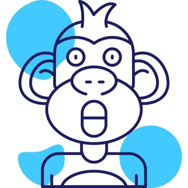 Hayvan maymunu simgesi - taslak biçimi