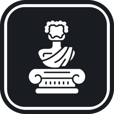 Yunanca sütun, sütun simgesi, vektör illüstrasyonu