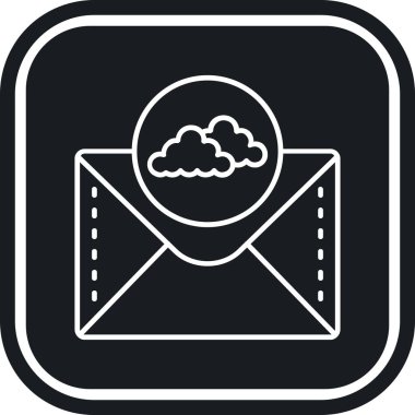 Soyut arkaplanda bulut hesaplama simgesi izole edildi