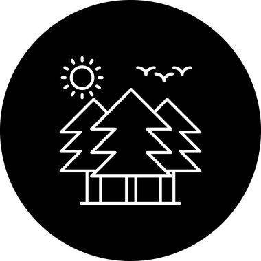 Ağaç simgesinin vektör çizimi