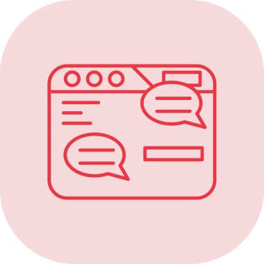 Sohbet simgesinin vektör illüstrasyonu