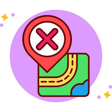 Navigasyon konumu konumu simgesi doldurulmuş ana hat biçimi