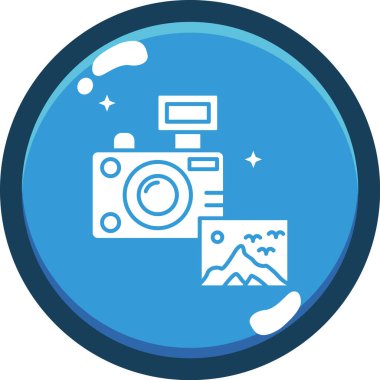 Kamera. Web simgesi basit illüstrasyon