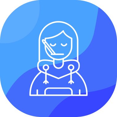 Maskeli bir kadının vektör çizimi