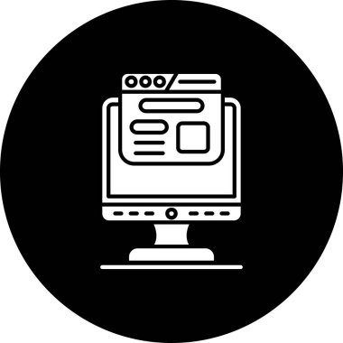 Web vektör simgesi düz simgesi