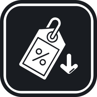 İndirim simgesi, basit vektör illüstrasyon tasarımı