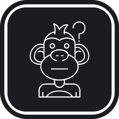 maymun ikon vektör illüstrasyonu