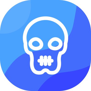 Cadılar Bayramı kafatası vektör simgesi