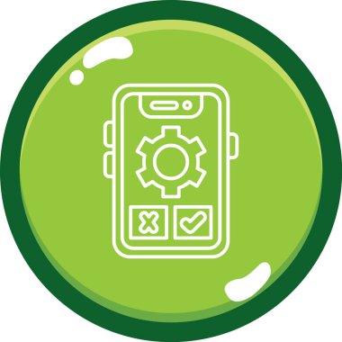 Bir smartphone simge vektör çizim