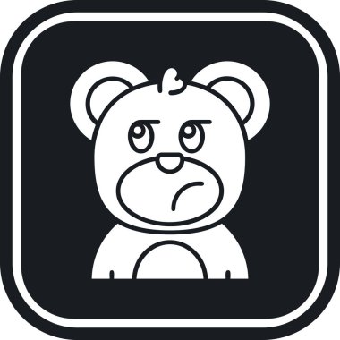 üzgün bebek başı simgesi, vektör illüstrasyonu