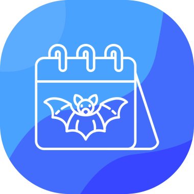 Cadılar Bayramı takvimi simgesi, vektör illüstrasyonu