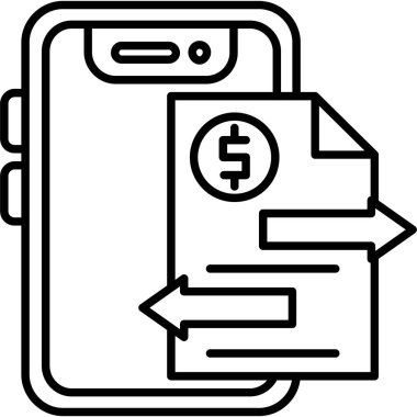 mobil bankacılık simgesi vektör illüstrasyonu