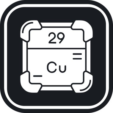 Kimyasal element simgesi modayla izole edilmiş arkaplan