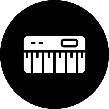 Klavye simgesi vektörü. Düz çizim. 10 saniye.